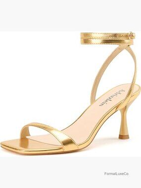 Kitten Heels Strappy Square Open Toe Lace Up Ankle Wrap Heeled Sandals Dress